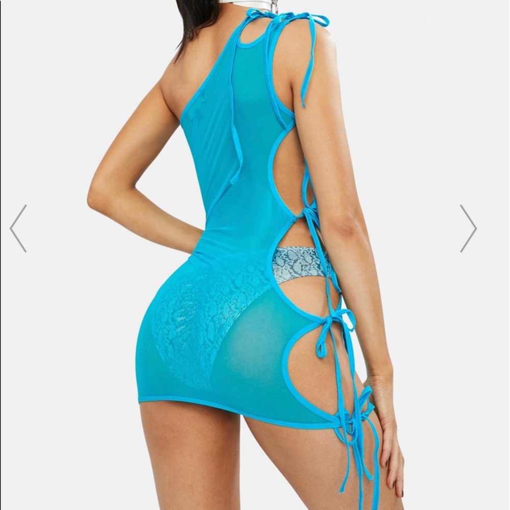 Dolls kill cover up blue sheer NWT